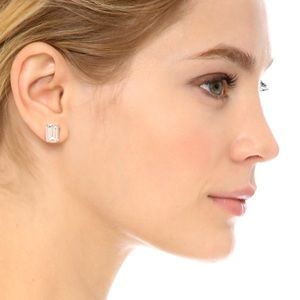 Kate Spade Emerald Cut Crystal Stud Earrings